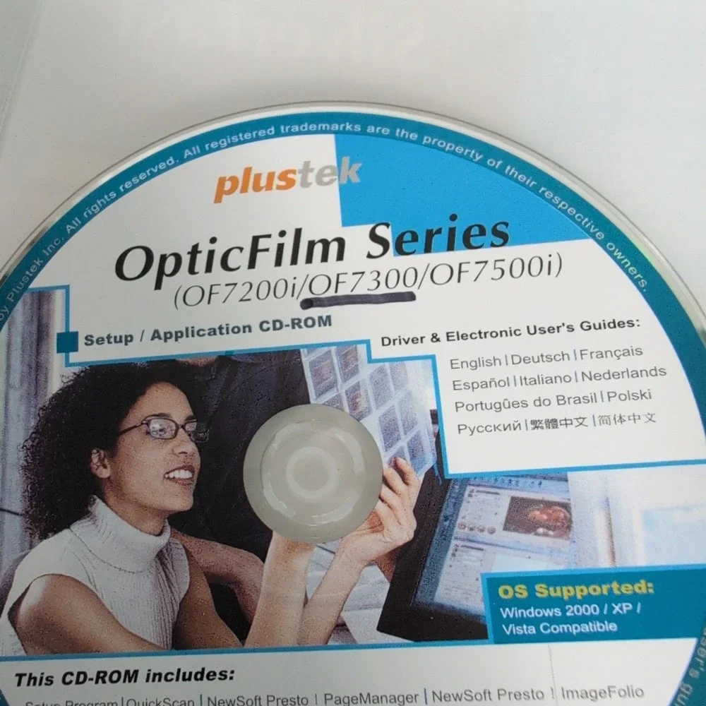 PLUSTEK OPTICFILM 7300 SLIDE FILM SCANNER Sliverfast 6.5 & ATTACHMENTS